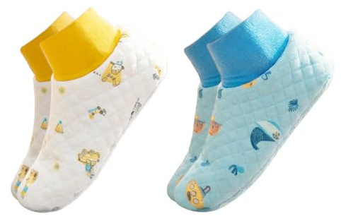 CutiePlusU Chaussettes Douillettes Courtes Motifs Adorables 2 paires de chaussettes respirantes, légères et chaudes pour l'intérieur