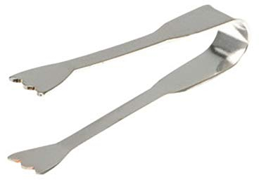 Süßstoffzange 4,2 cm - kleine versilberte Zuckerzange, anlaufgeschützt & poliert, hygienisches Portionieren von Süßstoff, stilvolles Accessoire für Kaffeetafel, Teestunde & Gastronomie