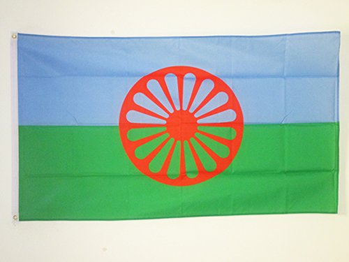 Drapeau Gypsi 90x60cm - Drapeau Rom - Tzigane – gitan - voyageur 60 x 90 cm - Drapeaux - AZ FLAG