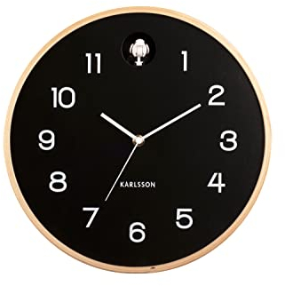 Karlsson Orologio da parete a cucù naturale - NERO (KA5886BK)