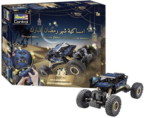 Revell Ramadan Kalender I RC Crwaler in 30 Tagen zusammen bauen I Für Jungen, Mädchen, Kinder und Erwachsene ab 8 Jahren I Ferngesteuertes Auto I Spirituelles und Kreatives Erlebnis in der Fastenzeit