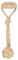 La Cordeline Jouet Chien Corde Coton Chanvre Naturel, à Macher, Jouet interactif pour Chien Chiots - Lance Balle 41cm, Beige