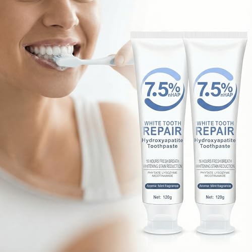 DEJIN 2 Pcs Hydroxyapatite Toothpaste for Sensitive Teeth, Fluoride-Free Formula, Enamel Protection, Gentle Mint Flavor, Long-Lasting Fresh Breath, Daily Use