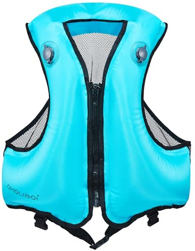 Aufblasbare Schwimmweste, Unisex-Erwachsene Tragbar Auftriebshilfe Weste schwimmhilfe für den Wassersport, Schnorchelnd, Schwimmen, Surfen, Bootfahren