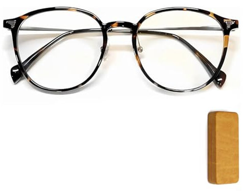 FeiOne Blaulichtfilter Brille Blaulichtbrille, Superleichte Anti-Müdigkeit Computerbrille, ohne Sehstärke Damen Herren, Blue Light Blocking Glasses,Gaming Schutzbrille, Mit Brillenetui