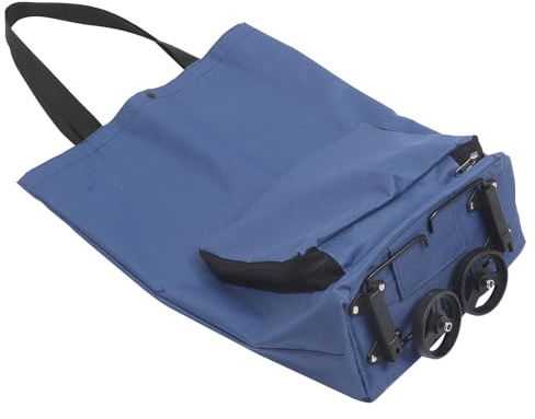 LOLIPPYY Carrello Spesa Pieghevole Portatile con Ruote e Grande Sacca Riutilizzabile Borsa Shopping Multifunzionale con Ampio Spazio e Design Salvaspazio per Acquisti Facili e Organizzati