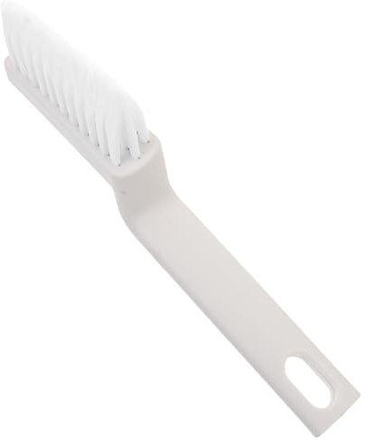 HONMEET Grout Cleaning Brush and Baseboard Cleaner Tool with Handle, 2pcs Stiff Bristle Scrub Brushes for Tile Floors, Shower, Bathroom, and Kitchen Cleaning