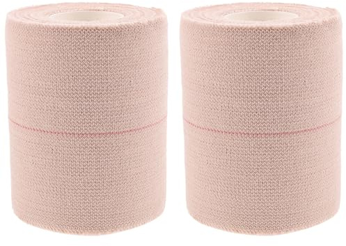 ARTIBETTER Elastic Adhesive Bandage Wrap 2 Rolls 7.5cm X 4.5m Skin-Tone Self-Stick Cohesive Tape for Sports Injury First Aid and Pressure Fixation