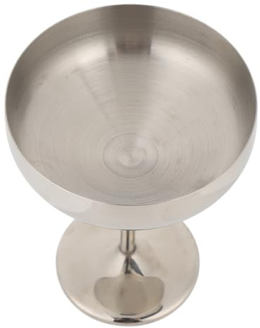 Cocoarm Bicchiere da Cocktail in Acciaio Inossidabile 304 Bicchiere da Vino in Metallo 300 Ml Ritenzione del Freddo Resistente Agli Urti Lavabile in Lavastoviglie per Cocktail Dessert Yogurt