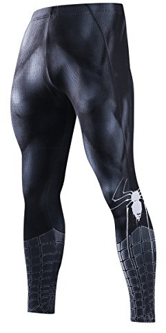 Nessfit Pantaloni a compressione da supereroe da uomo, pantaloni a compressione da base professionale, per palestra, pantaloni lunghi termici da allenamento per correre, S