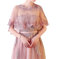 Lifup Femme Étole Châle Elégant Foulard Écharpe Cape Douce Rétro Étole pour Robe De Soirée Mariage Mariée Cérémonie Rose clair