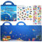 ASTARON 3D Puffy Sticker Buch für Kinder, 88 Pcs niedlich wasserdicht wiederverwendbare Meer Tiere Aufkleber, Aufkleber Spiel und pädagogische sensorische Lernspielzeug（3-6 Alter）