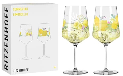 RITZENHOFF 2931020 Bicchiere da aperitivo 500 ml - Serie Summer dew - per spritz o spritzer - Motivo limone - Made in Germany