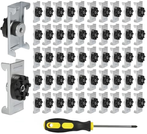 Vidao Sound Isolation Clips - 50 pack - Sound Proofing Mounting Clips - Reduces Noise from Noisy Neighbours - Drywall Soundproofing For Walls and Ceiling - Screwdriver Included