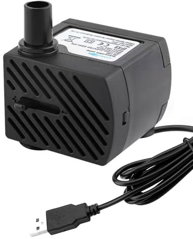 Mini Pompe à Eau, Pompe Eau Submersible, Pompe Eau Aquarium Ultra-silencieux, Fontaine Réservoir de Poissons, pour Étang Fish Tank Fontaine Réservoir de Poissons, avec Câble d'alimentation