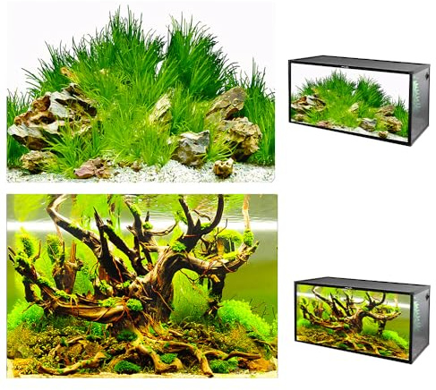yueXinCh Aquarium Background Underwater Poster Double-sided Pattern Fishbowl Stickers Fish Tank Wall Decorations Sticker PVC Coral Aquarium Decor Backgrounds Underwater Poster 62 * 30 cm