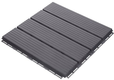 jojofuny Pavimentazione Per Balconi Esterni Piastrelle in Plastica Ad Incastro - Grigio