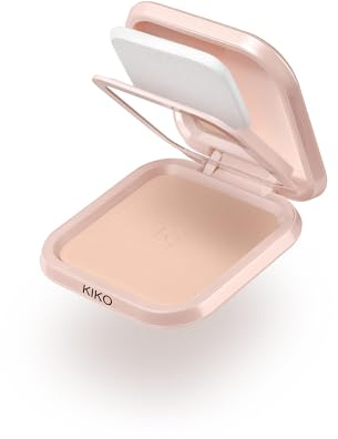KIKO Milano Skin Lover Refining Face Powder Foundation 03, Base De Maquillaje Hidratante Compacta En Polvo Uniformadora