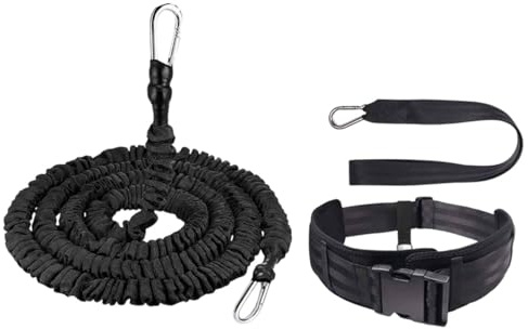 TISHITA Bande D Entraînement Natation Corde de Résistance Élastique Harnais Ceinture Réglable Nylon Latex pour Augmenter L Endurance et la de Battement