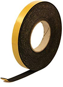 RS® Neoprene Rubber Self-Adhesive Sponge Strip 20mm Wide x 2mm Thick x 10m Long for Sealing, Weather Strip, Cushioning, Anti-Vibration, Anti-Slip, Gaskets & DIY