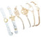 Yean Boho Layered Armbänder Schildkröte Armband Set mit Marmor Stein Kornejustierbare Goldbaum Handkette handgemachte Accessoires Schmuck für Frauen und Mädchen 6er Pack
