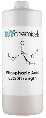 DIYChemicals Phosphoric Acid 85% – Rust Remover, Wood Stain Remover, pH Control, High Purity Orthophosphoric Acid for Metal, Fertilizers - Made in USA - 1 Quart (32 fl oz)