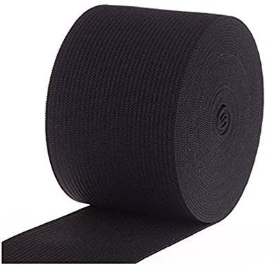 Gummiband Schwarzes, Elastisches Band für Nähen und DIY Basteln (5M x 60MM)