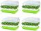 KAHEIGN 4Pcs Seed Sprouting Trays with Lid, 32cm x 26cm Large Capacity Germination Tray BPA Free Healthy Hydroponic Propagator with 24Pcs Planting Papers for Growing Mung Beans, Alfalfa, Wheat Grass