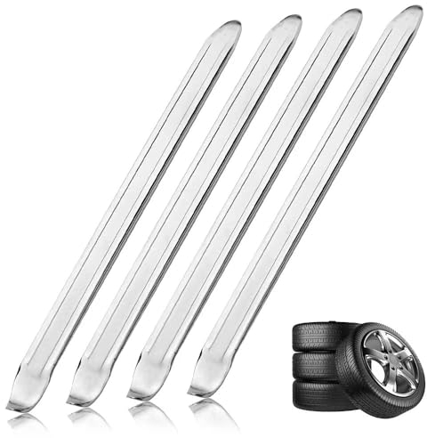 Abiemuce 4 Stück Reifen Montiereisen, 30cm Montierhebel, Reifenmontierhebel aus Hochfestem Stahl, Reifenheber, Reifenmontage Werkzeug, für Motorrad, Fahrrad, Wagen, E Scooter