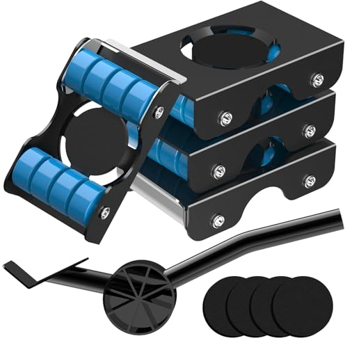 NIUXX Möbelheber, Möbel Transportroller Set, Verbesserter Möbelheber mit Bremsen, Schwerlastrollen Rollen FüR Möbel, Möbelrollen Transportrollen, Möbelroller Umzugsset, Maximale Belastung 350 Kg