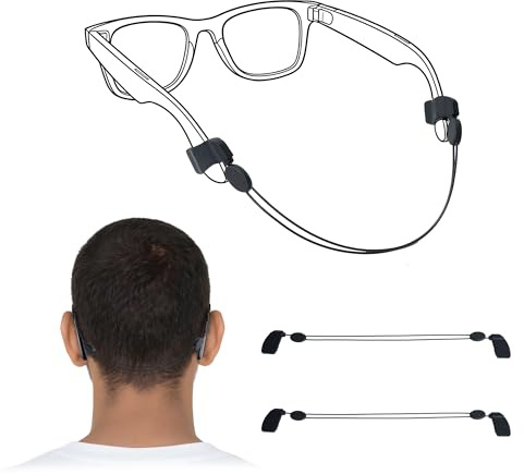 HiBloks 2 Correas Ajustables para Gafas Compatibles con Meta Gen 1/Gen 2 y Accesorios Oakley Meta HSTN, Correa para Gafas de Sol Sin Cola, Soporte de Cordón para Gafas para Gafas Inteligentes Meta Gen