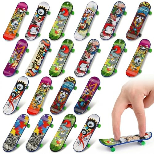 NiceNaiils Finger skateboards, 20 st mini finger skate professional mini greppbräda skateboard finger skateboards leksak skateboard kreativ present till sportspel för barn