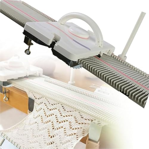 LK150 Stickmaskin - 6,5 mm medelgauge - 150 stygn Hushållsplast Silver Reed platt tröja stickmaskinssats för vuxna - Handvävstol för sockmössa halsduk
