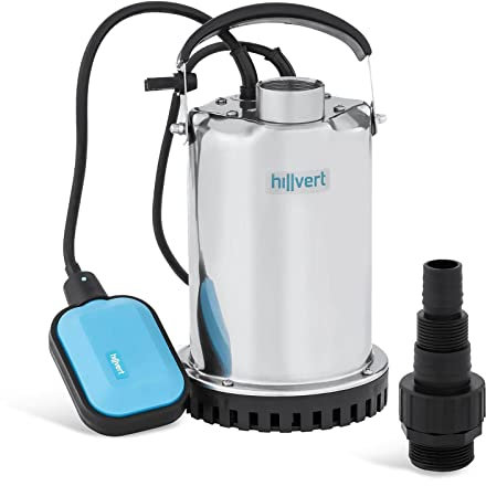 Hillvert Pompe immergée HT-ROBSON-SP400CW (400 W, Débit max: 7.000 l/h, Commutateur flottant, Taille max. des particules: 5 mm, Câble: 10 m)