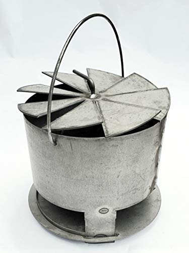 Hunsaker Vortex Charcoal Basket for 22.5 WSM & Drum Cookers - Heavy Duty 14 Gauge Steel - USA Made - Promotes Even Cooking, Prevents Burning - Round Design with Built-In Ash Pan