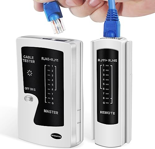 Netzwerktester Netzwerk Kabeltester für RJ45 RJ11 Kabel-Patchkabel-Leitungstester Ethernet Kabeltester