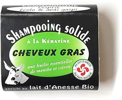 Shampooing solide BIO Cheveux gras à la Kératine enrichi au lait d'Anesse BIO