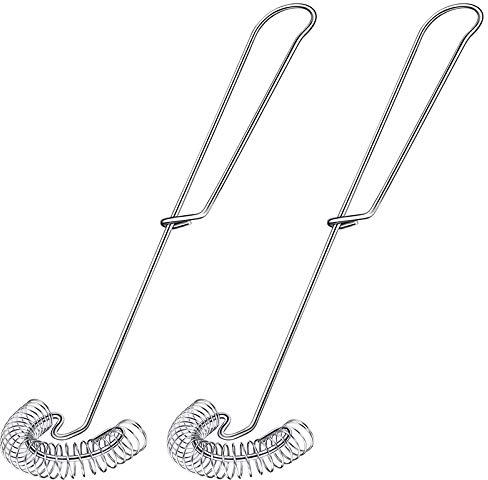 Lot de 2 fouets à œufs en acier inoxydable - Fouet plat à ressort - Mousseur à œufs - Batteur à lait et à œufs