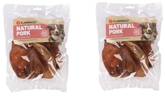 Flamingo Snacks für Hunde Nature Schweineohr 2 x 5 Stück