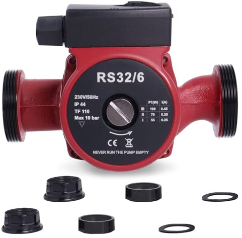 Bomba Gekufa RS32/6-180, calefacción central y calentador solar, 6 m de descarga, rojo, clásico