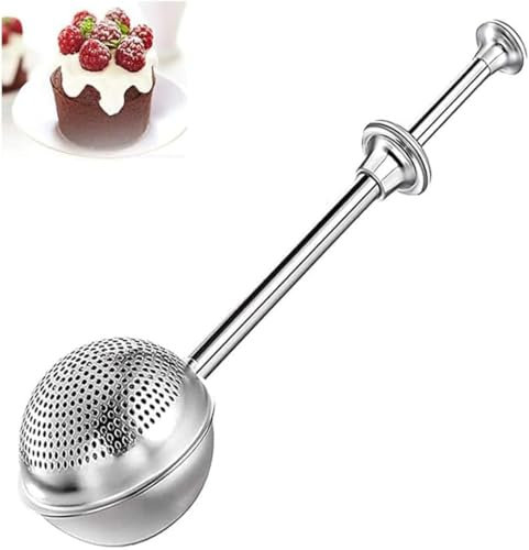 Baker's Dusting Wand for Baking Sugar FlourSpices, Powdered Sugar Shaker Duster Sifter for Baked Goodies