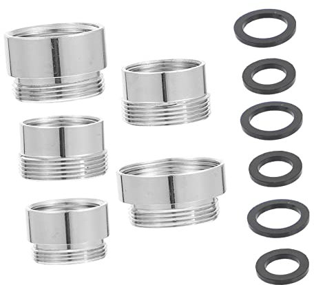 HOLIDYOYO Lot De 5 Adaptateurs D'aérateur De Robinet En Cuivre, De Tuyau D'arrosage, Connexion Filetée Intérieure, Kit Pour Filtres à Eau Et Pulvérisateurs Cuisine