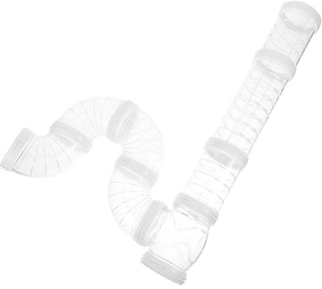 TOYANDONA Set di tubi trasparenti per criceti fai da te per espansione della gabbia, kit tunnel leggero per piccoli animali domestici, per ratti e topi, esercizio e attività, connettore per habitat