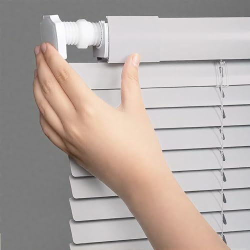 Veneziana in Alluminio Per Finestre, senza foratura, protezione da luce e sole Veneziane, Lamella da 25mm Alluminio Persiane, Orizzontali Tende per Casa Ufficio Bagno(Grigio)