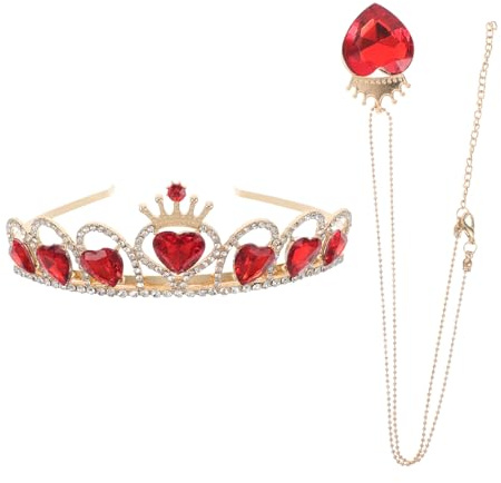DECOMELODY Diadème de Mariée en Alliage et Strass de Cœur, Léger et Polyvalent, pour Mariage et Fête, Couronne Décorative pour Femmes