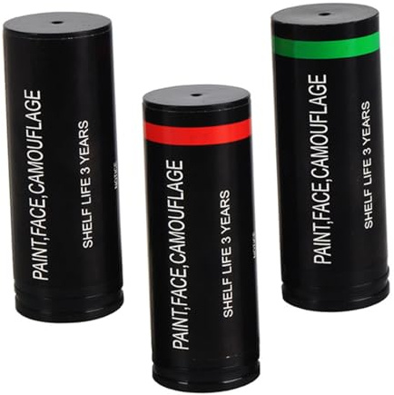 Healeved Lot de 3 Bâtonnets de Peinture de Camouflage Visage Corps Résistante à la Transpiration et à la Pluie Maquillage Camouflage Multifonction pour Chasse et Activités Extérieures