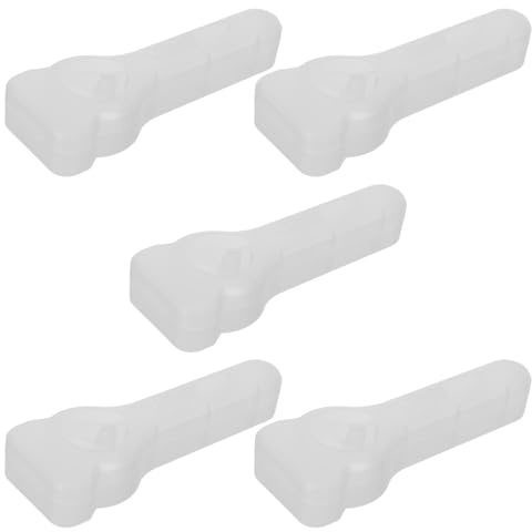 STOBAZA 5pcs Portable Razor Holder Case for Men Hard Plastic Travel Protector with Hygienic Storage and Blade Protection for Business Trip