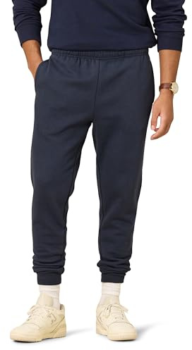 Amazon Essentials Pantalones Deportivos Holgados, Forro Polar, Ajuste Cómodo Hombre, Azul Marino, L