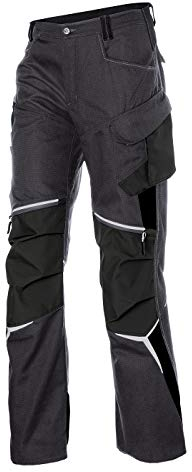 KÜBLER Workwear KÜBLER BODYFORCE Arbeitshose anthrazit, Größe 52, Herren-Arbeitshose aus Mischgewebe, Arbeitshose mit Knieschutztaschen nach EN 14404, leichte Arbeitshose