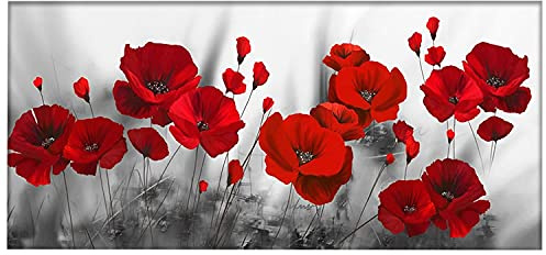 DCIDBEI Diamond Painting 5D fai da te Completo Trapano Fiore Diamante Arte Rosso Rosa Kit Punto Croce Adulti Strass Ricamo Artigianato Forniture Arte Cristallo Accessori per la Casa 100 x 50 cm